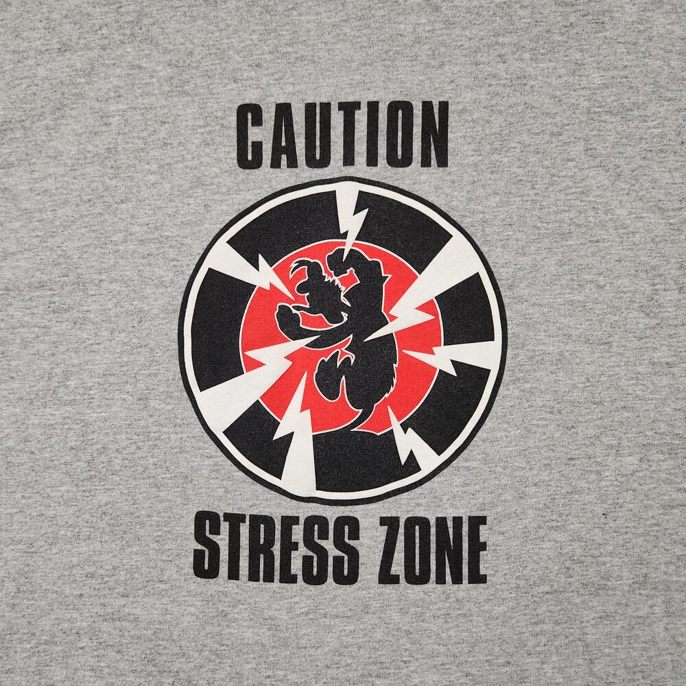 Vintage Walt Disney World Shirt Mens 2XL Gray Caution Stress Zone PhilharMagic